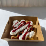 Waffle with Chantilly & Strawberry Drizzle